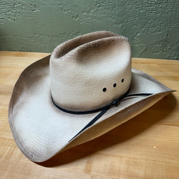 Cowboy’s Resistol Straw Rodeo Hat Size 7 Soft Straw - Picture 2 of 9